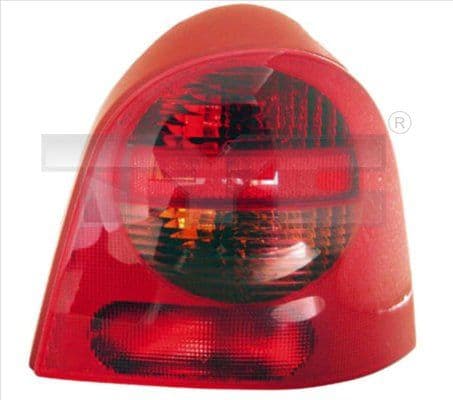 Achterlicht Rechts (P21/5W/P21W, kleur indicator gerookt, kleur van het glas red) past: RENAULT TWINGO I Hatchback 03.93-09.98
