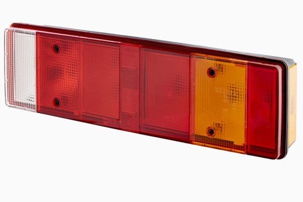 Achterlicht Rechts (P21W/R5W, kleur indicator oranje, kleur van het glas red, achteruitrijlicht) past: VW LT II Chassis / Platform 05.96-07.06