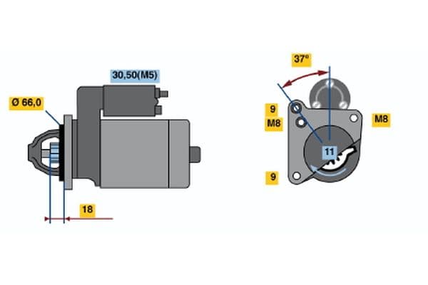Starter (12V, 1,4kW, gereviseerd) past: DS DS 3, DS 4  CITROEN BERLINGO, BERLINGO MULTISPACE, C1, C2, C2 ENTERPRISE, C3 I, C3 II, C3 III, C3 PICASSO, C3 PLURIEL, C4, C4 CACTUS 1.4D-2.0D 09.01-