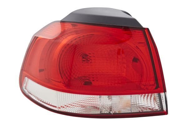 Achterlicht Links (extern, W16W/WY21W, kleur van het glas red/wit) past: VW GOLF VI 10.08-11.13