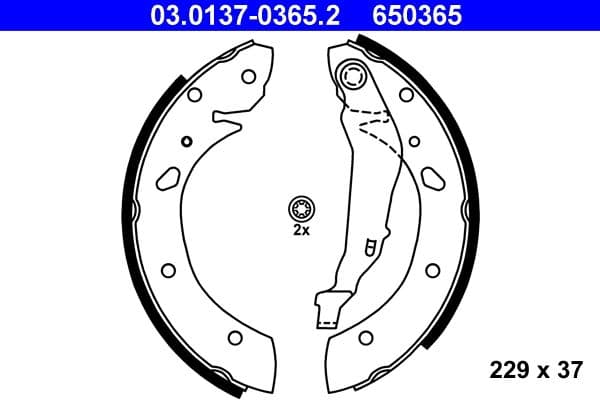 Remschoen past: TOYOTA AVENSIS 1.6-2.0D 09.97-02.03