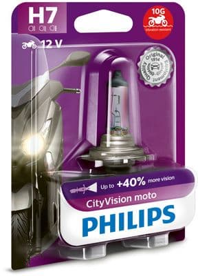 Gloeilamp (blisterverpakking 1pcs) H7 12V 55W PX26D tot 40% meer helderheid  voor motorfietsen CityVision Moto 3200K
