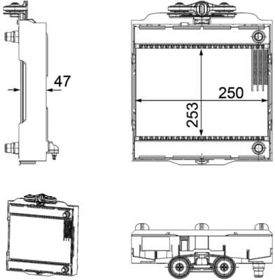 Motorradiator past: BMW 5 (F10), 5 (F11), 5 GRAN TURISMO (F07), 6 (F12), 6 (F13), 6 GRAN COUPE (F06), 7 (F01, F02, F03, F04) 3.0-4.4 09.08-10.18