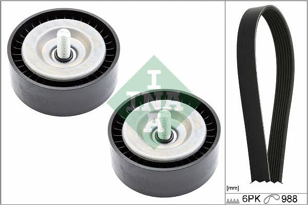 Multi-V-riemset met spanner past: FORD TOURNEO CUSTOM V362, TRANSIT CUSTOM V362 1.0H 04.20-12.23