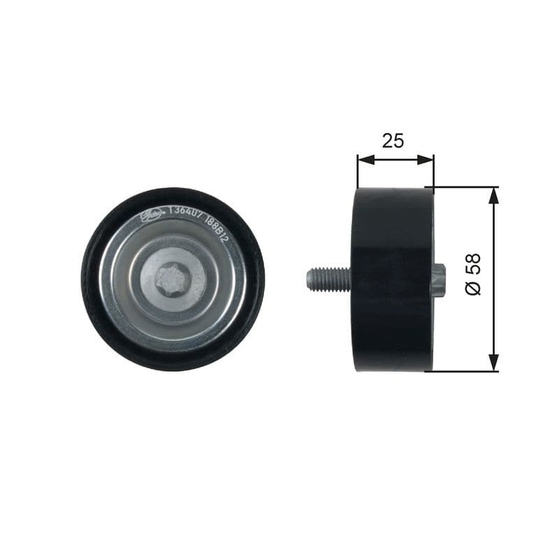 Multi V-riemschijf (plastic) past: MERCEDES A (W169), B SPORTS TOURER (W245) 1.5-2.0CNG 09.04-06.12