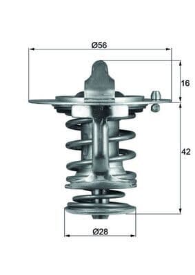 Thermostaat koelsysteem (76°C) past: MITSUBISHI 3000 GT, COLT IV, COLT V, GALANT VII, L400, LANCER IV, LANCER V, LANCER VI, MIRAGE IV, PAJERO CLASSIC, PAJERO II, PAJERO III, PAJERO IV 1.3-3.2D 01.90-