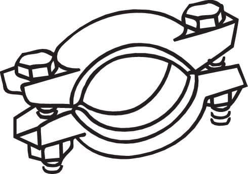 Uitlaatsysteem sluiting past: FIAT 127, FIORINO, PANDA  LADA 110, 111, 112, SAMARA  SEAT FURA, MARBELLA, TERRA 0.65-1.7D 09.71-12.12