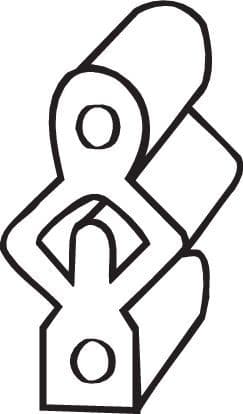 Uitlaatsysteem hanger past: FIAT 127, 128, FIORINO, PANDA  LADA 1200-1500, 1200-1600, NIVA, NOVA  LANCIA A 112  PEUGEOT J5  SEAT FURA  ZASTAVA 101, YUGO 0.65-2.5D 03.69-04.12