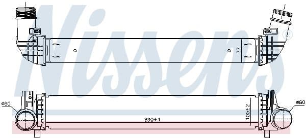 Toevoerluchtkoeler past: AUDI A1  VW POLO VI 2.0 11.17-