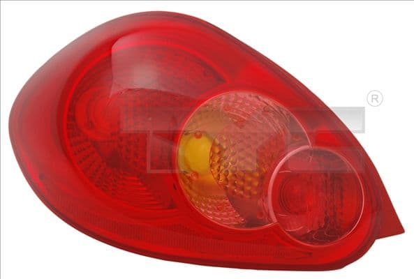 Achterlicht Links (P21/5W/P21W, kleur indicator oranje, kleur van het glas red) past: TOYOTA AYGO I 07.05-03.12