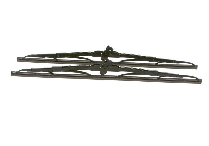 Wisserblad draaibaar Voor (2pcs) 450 Twin 450mm past: MERCEDES MB (W631)  ABARTH 124 SPIDER  ALFA ROMEO 33, 75  AUDI 100 C2, 100 C3, 200 C2, 80 B2, 90 B2, QUATTRO  BMW 2.5-3.2 (E9), 3 (E21) 05.71-