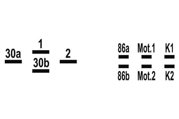 Relais (12V) past: MINI CLUBMAN (R55)  OPEL SIGNUM  SEAT ALHAMBRA, CORDOBA, CORDOBA VARIO, IBIZA II, INCA  SKODA FABIA I  VW CADDY II, CORRADO, GOLF III, PASSAT B3/B4, POLO, POLO III 02.88-06.14