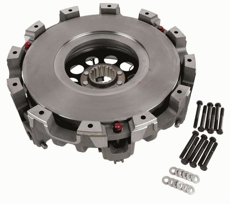 Koppelingsdeksel (310mm) past: RENAULT 103-52 TA, 103-52 TE, 103-52 TS, 103-52 TX, 103-54 TA, 103-54 TE, 103-54 TS, 103-54 TX, 751, 751-4, 752, 752-4, 781, 781-4, 781-4 S, 781S, 782, 782-4, 851