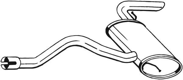 Uitlaatsysteem achterste geluiddemper past: MERCEDES VIANO (W639), VITO (W639), VITO / MIXTO (W639) 2.1D-3.7 09.03-