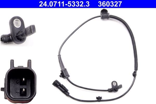 ABS-sensor Achter Links/Rechts past: OPEL INSIGNIA A, INSIGNIA A COUNTRY  SAAB 9-5 1.4-2.0D 07.08-03.17