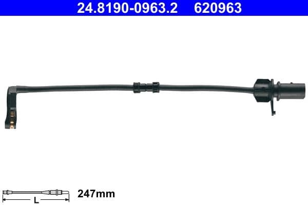 Sensor remblokslijtage Achter (hoeveelheid per verpakking: 2pcs) past: AUDI A8 D4 2.0-6.3 11.09-01.18
