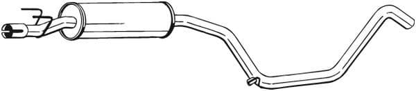 Middendemper uitlaatsysteem past: OPEL COMBO, CORSA B 1.2/1.4/1.7D 07.94-12.02