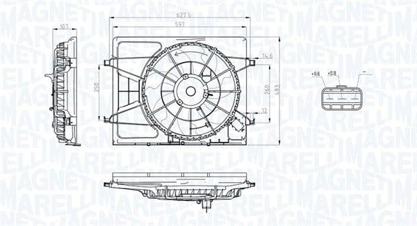 Radiatorventilator (met huisvesting) past: HYUNDAI I30  KIA CEE'D, PRO CEE'D 1.4-1.6LPG 12.06-02.13