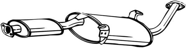 Middendemper uitlaatsysteem past: FORD MAVERICK  NISSAN TERRANO II 2.7D 02.93-09.07