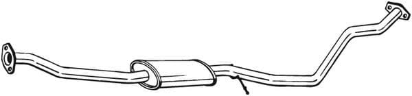 Middendemper uitlaatsysteem past: KIA RIO I 1.3/1.5 08.00-02.05