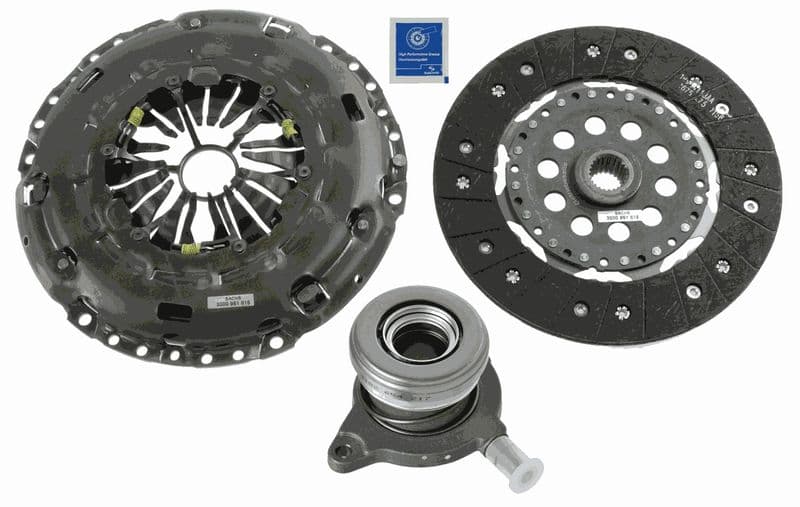 Zelfstellende koppelingskit met hydraulisch lager (240mm) past: VOLVO C30, C70 II, S40 II, S60 II, S80 II, V40, V50, V60 I, V70 III, XC60 I, XC70 II  FORD FOCUS II 2.0D/2.4D/2.5 04.04-12.16