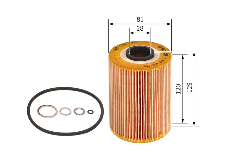 Oliefilter past: BMW 5 (E12), 5 (E28), 5 (E34), 6 (E24), 7 (E23), 7 (E32) 2.5-3.8 10.73-07.95
