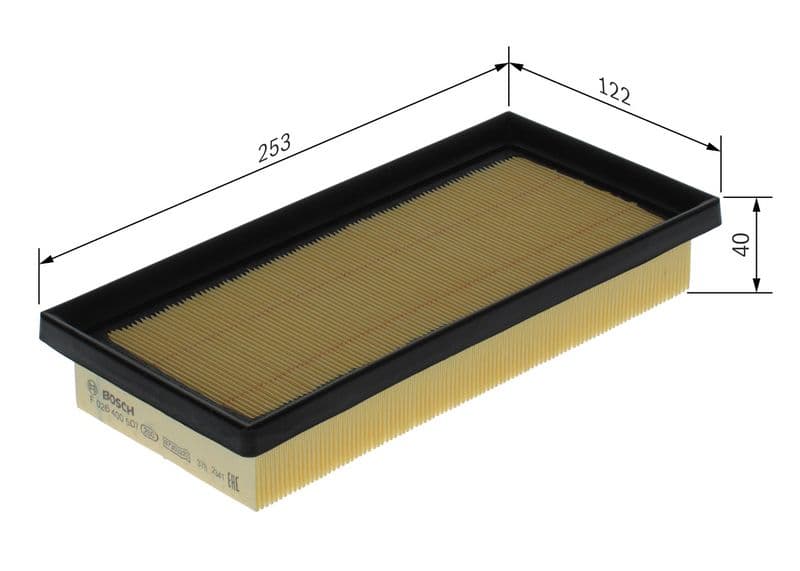 Luchtfilter (Patroon) past: DAIHATSU TERIOS  MITSUBISHI MIRAGE / SPACE STAR VI, MIRAGE VI  TOYOTA YARIS 1.0-1.5LPG 11.05-