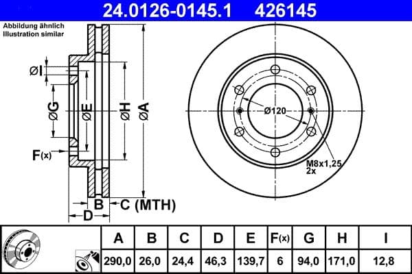 Brake disc Voor Links/Rechts past: MITSUBISHI PAJERO CLASSIC, PAJERO II, PAJERO III, PAJERO IV, PAJERO SPORT II 2.5D-3.8 04.00-