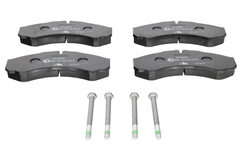 Remblokken set Achter/Voor (met remklauw geleidingsbouten), past: IVECO DAILY I, DAILY II, DAILY III, DAILY IV, DAILY V, DAILY VI  RVI MASCOTT  LADA NIVA TRAVEL 1.7-Electric 01.85-