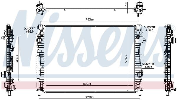 Motorradiator past: LAND ROVER DISCOVERY SPORT, RANGE ROVER EVOQUE 1.5H-2.0H 08.17-