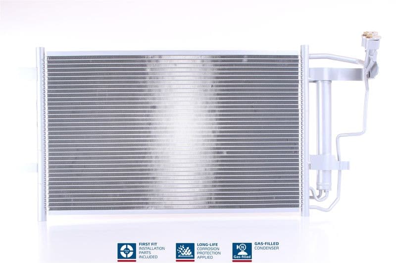 A/C condensator (met droger, (EN) additional fitting elements) past: MAZDA 3 1.6-2.3 12.08-09.14