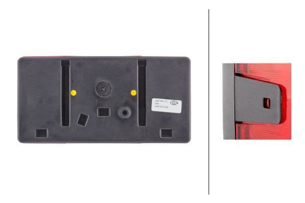 Achterlicht Rechts (P21W/R10W, 12/24V, met indicator, achteruitrijlicht, met stoplicht, parkeerlicht) past: MULTICAR M25, M26 01.85-12.96