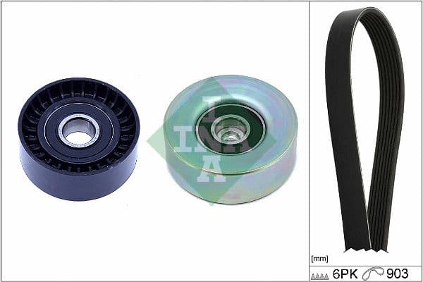 Set meervoudig geribbelde bandrollen past: DS DS 4  CITROEN BERLINGO, BERLINGO MULTISPACE, C3 II, C3 PICASSO, C4, C4 GRAND PICASSO I, C4 GRAND PICASSO II, C4 I, C4 II 1.4-1.6LPG 02.06-