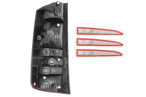 Achterlicht Rechts (anti-fog licht, met een decoratieve versiering) past: MERCEDES TRAVEGO (O 580) 10.99-