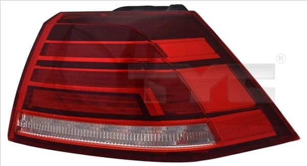 Achterlicht Links (extern, LED, kleur van het glas red) past: VW GOLF VII Hatchback 03.17-12.20