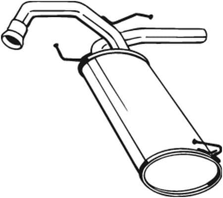 Uitlaatsysteem achterste geluiddemper past: FIAT SEDICI  SUZUKI SX4 1.5/1.6 06.06-