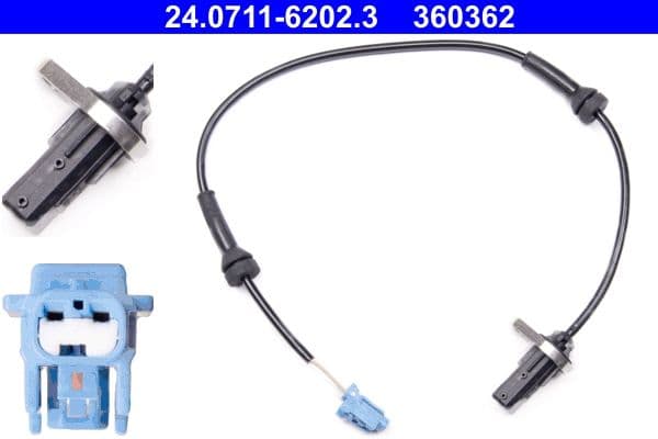 ABS-sensor Achter Links/Rechts past: NISSAN CABSTAR, NT400 CABSTAR 2.5/2.5D/3.0D 07.92-