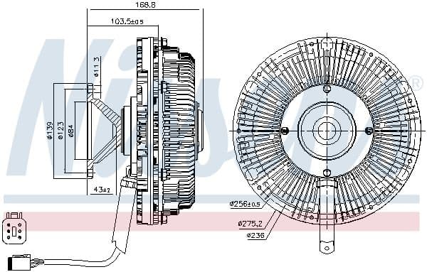Ventilatorkoppeling (aantal pinnen: 5) EURO 6 past: SCANIA G II, L, P II, R II, S DC09.119-OC13.101 09.16-
