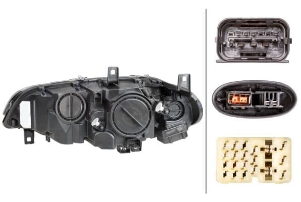 Koplamp Rechts (D1S/H8/LED/PSY24W, elektrisch, met motor, met gloeilamp) past: BMW X5 E70, X6 E71, E72 02.07-06.14
