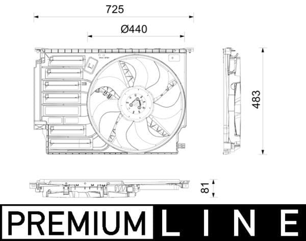 Radiatorventilator (met huisvesting) past: BMW 1 (F40), 2 (F45), 2 GRAN COUPE (F44), 2 GRAN TOURER (F46), 2 GRAN TOURER VAN (F46), X1 (F48), X2 (F39)  MINI (F55), (F56), (F57) 1.5/2.0 09.13-