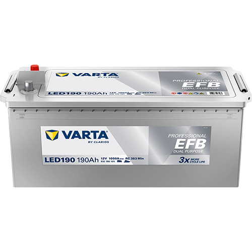 Batterij VARTA 12V 190Ah (EN) PROFESSIONAL DUAL PURPOSE EFB L+ 513x223x223mm, B00 - geen montageflens efb/tweeledig doel