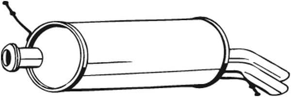 Uitlaatsysteem achterste geluiddemper past: CITROEN C5 I 2.2D 03.01-08.04