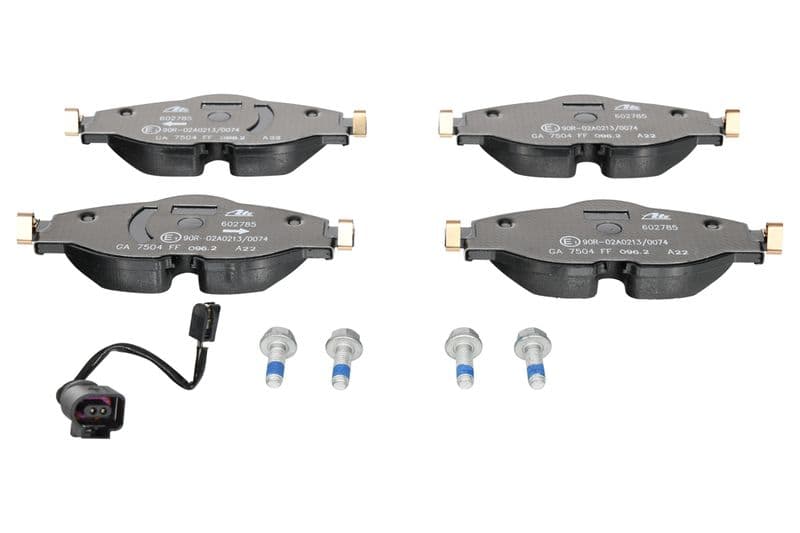 Remblokken set Voor (met remklauw geleidingsbouten), past: AUDI A3, A3 ALLSTREET, Q2, Q3, TT  CUPRA ATECA, FORMENTOR, LEON, LEON SPORTSTOURER  SEAT ATECA, LEON, LEON SC 1.0-Electric 08.11-