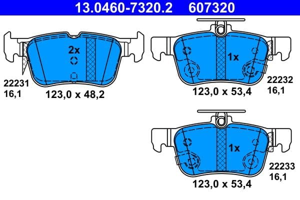 Remblokken set Achter , past: FORD FOCUS IV, GALAXY III, GALAXY MK III, KUGA II, KUGA III, MONDEO V, S-MAX  FORD USA EDGE, FUSION 1.0-2.5H 09.12-