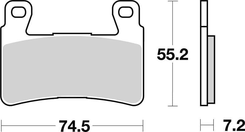 Brake pads Voor, beoogd gebruik: route, materiaal: sinter-SA, 55,2x74,5x7,2mm past: HONDA CBR, VTR 600/900/1000 1998-2007