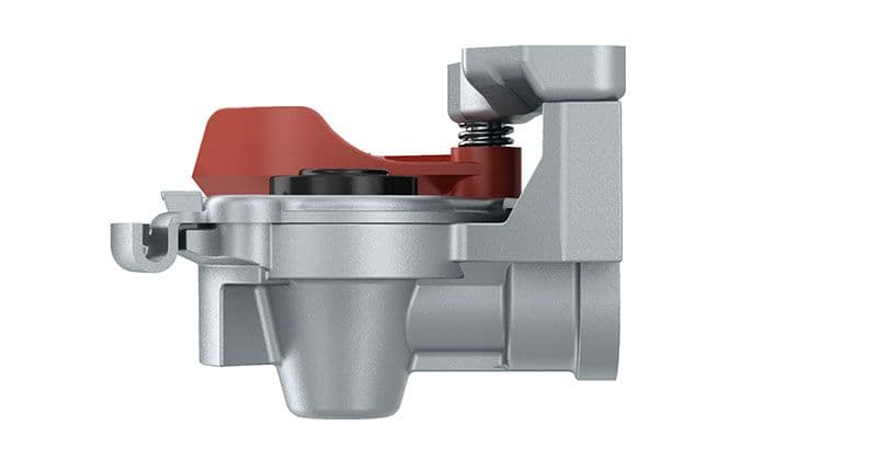 Pneumatische koppeling (door handle, draadmaat M16x1,5mm, kleur red, klep inbegrepen, toepassing trekker) past: DAF F 2500  IVECO EUROCARGO I-III, EUROTECH MT, EUROTRAKKER, M, MK, P/PA