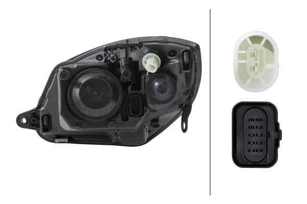 Koplamp Rechts (H7/PY21W/W5W, elektrisch, met motor) past: SKODA FABIA II, ROOMSTER 03.06-12.10