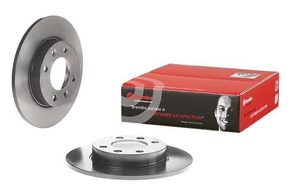 Brake disc Achter Links/Rechts past: CITROEN BERLINGO, C2, C2 ENTERPRISE, C3 I, C3 PLURIEL, C4, C4 I, XSARA PICASSO  PEUGEOT 1007, 307, PARTNER, PARTNER ORIGIN 1.1-Electric 06.96-
