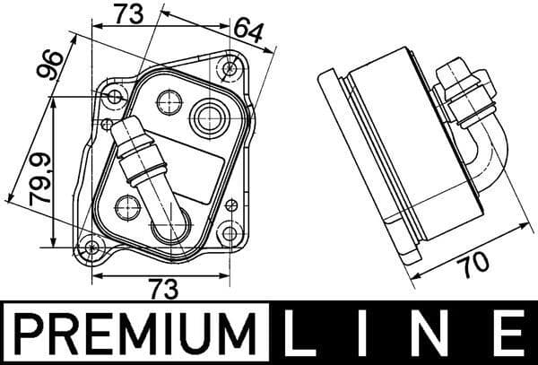 Olie radiator past: BMW 1 (E81), 1 (E82), 1 (E87), 1 (E88), 3 (E46), 3 (E90), 3 (E91), 3 (E92), 3 (E93), 5 (E60), 5 (E61), X1 (E84), X3 (E83), Z4 (E85) 1.6-2.2 12.97-06.15