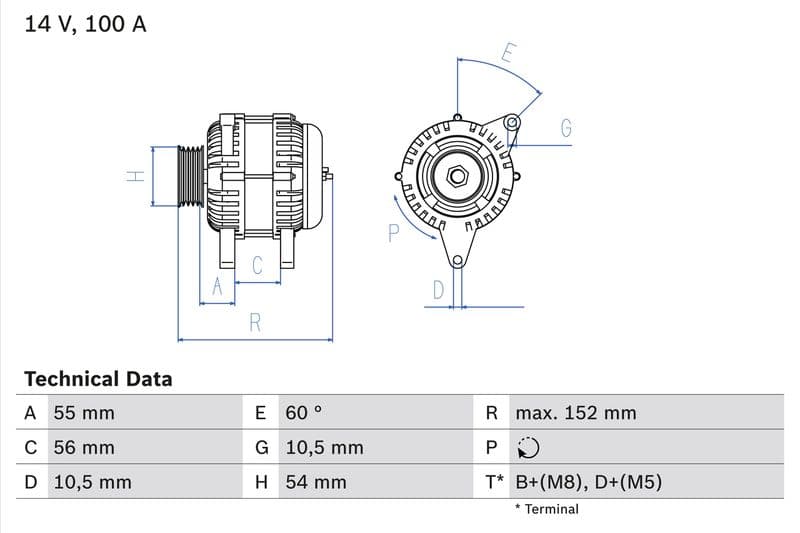 Dynamo (14V, 100A, gereviseerd) past: OPEL ASTRA G, ASTRA G CLASSIC, ASTRA H, ASTRA H CLASSIC, ASTRA H GTC, COMBO, COMBO TOUR, CORSA C, MERIVA A, TIGRA 1.0-1.4LPG 02.98-